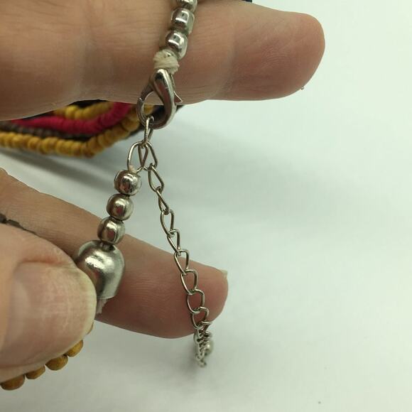 Multi-Colored Multi-Strand Necklace Dyed Wood Bead‎ - Picture 4 of 5